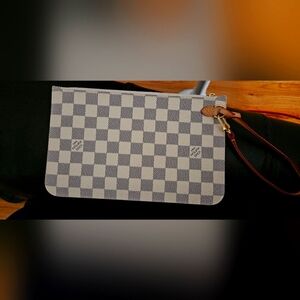 Louis Vuitton Damier Azur Neverfull Pouchette